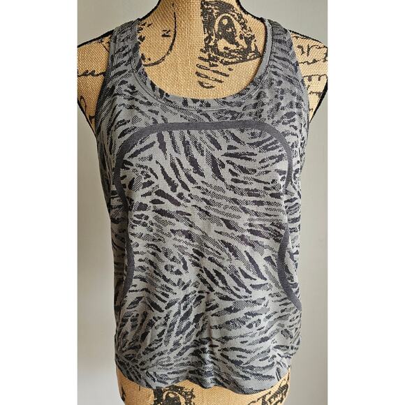 Lululemon Swiftly Tech Racerback Tank Top 2.0 Primal Clash Black / Gull Grey - Picture 1 of 12